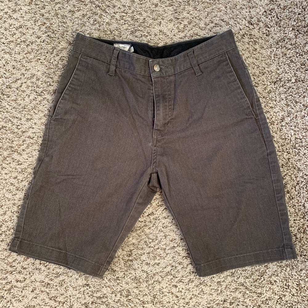 Boys Volcom Shorts Size 28 Grey Wash
